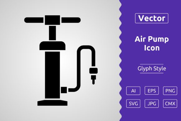 Vector Air Pump Glyph Icon: Graphics & Icons for Local Branding