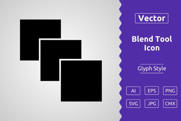Vector Blend Tool Glyph Icon: Graphics & Icons for Real Projects