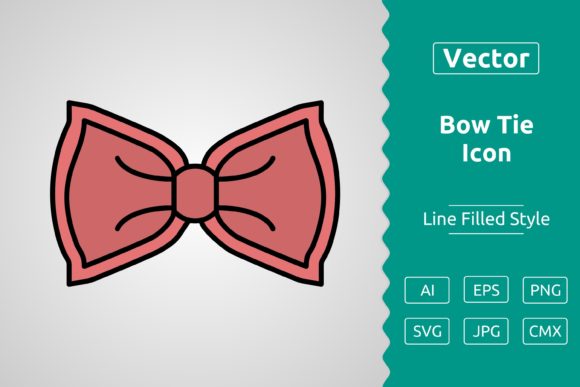 Vector Bow Tie Filled Outline Icon: Graphics & Icons for Polished Branding