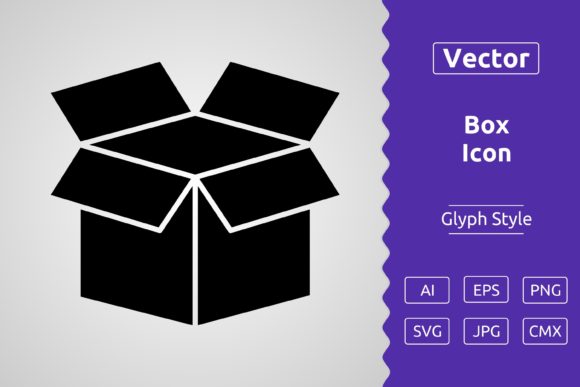 Vector Box Glyph Icon: Modern Graphics & Icons for Brand Builders