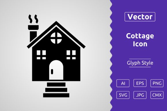 Vector Cottage Glyph Icon
