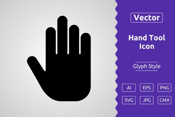 Vector Hand Tool Glyph Icon: Graphics & Icons for Brand Clarity