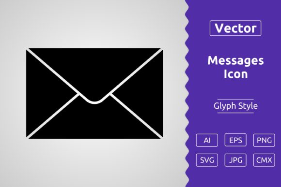 Vector Messages Glyph Icon: Graphics & Icons for Handmade Brands