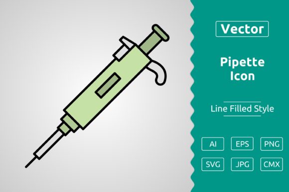 Vector Pipette Filled Outline Icon: Graphics & Icons for Creative Sellers