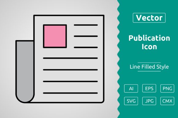 Vector Publication Filled Outline Icon: Graphics & Icons for Polished Publishing