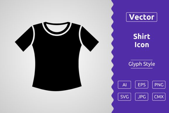Vector Shirt Glyph Icon: Premium Graphics & Icons