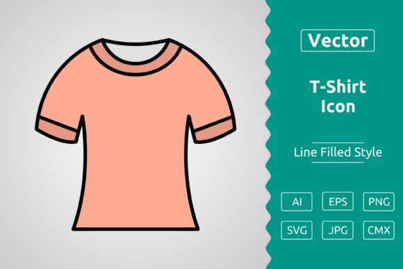 Vector T-Shirt Filled Outline Icon: Graphics & Icons for Real Crafting
