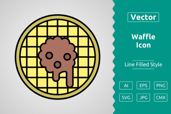 Vector Waffle Filled Outline Icon: Clean Graphics & Versatile Icons
