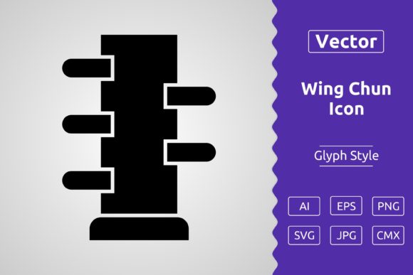 Vector Wing Chun Glyph Icon: Graphics & Icons for Local Branding